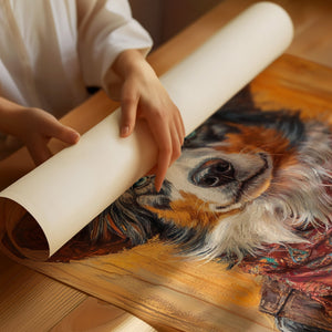 Australian Shepherd Cowboy Deputy Dog | Western Wall Art | Farmhouse World
