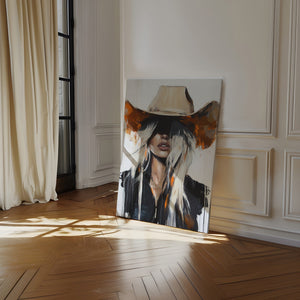 Bold Western Cowgirl Wall Art, Modern Ranch Canvas Print | Farmhouse World