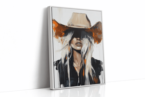 Bold Western Cowgirl Wall Art, Modern Ranch Canvas Print | Farmhouse World