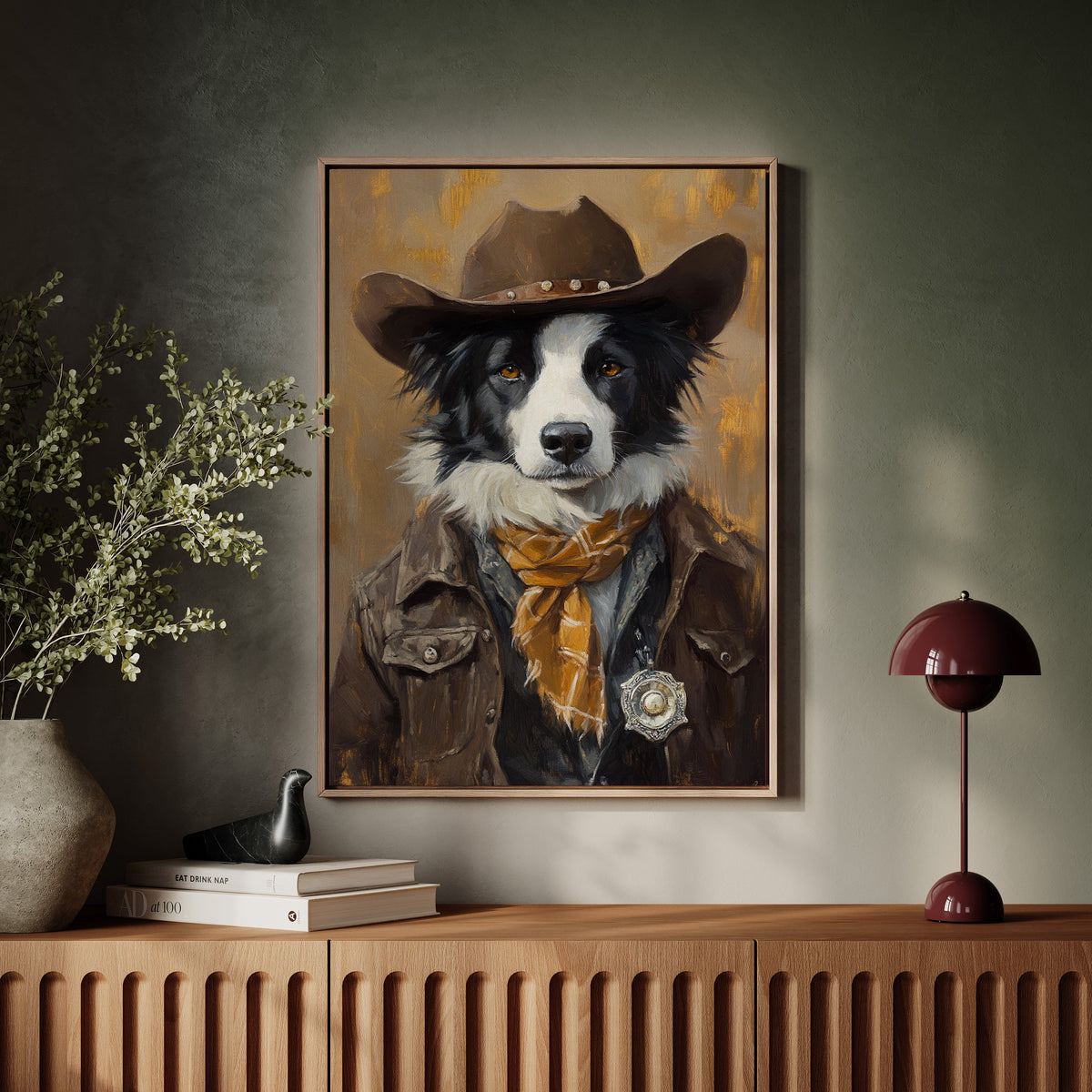 Border Collie Western Marshal | Western Wall Art | Farmhouse World