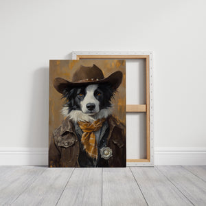 Border Collie Western Marshal | Western Wall Art | Farmhouse World