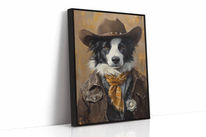 Border Collie Western Marshal | Western Wall Art | Farmhouse World