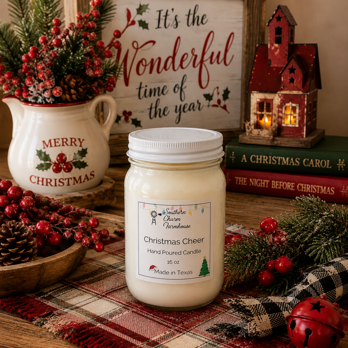 Christmas Cheer Candle & Wax Melt | Apple & Pine | Farmhouse World