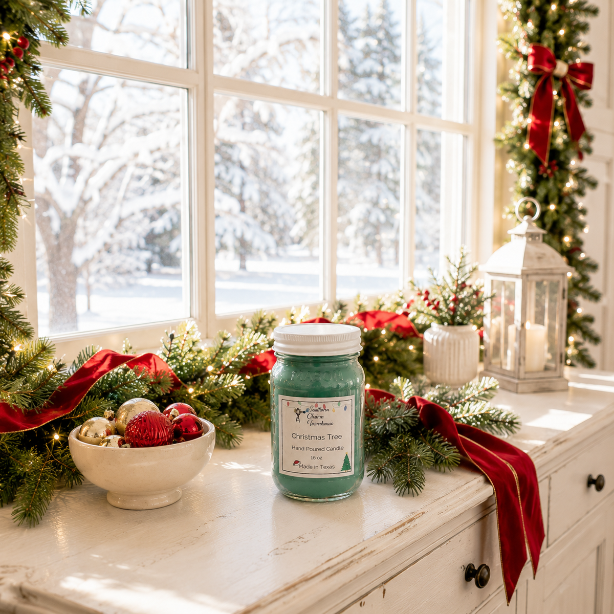Christmas Tree Candle & Wax Melt | Fresh Evergreen | Farmhouse World