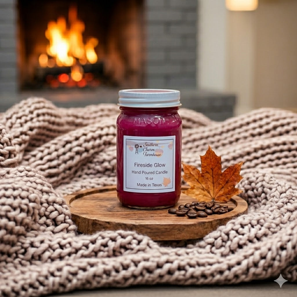 Fireside Glow Candle & Wax Melt | Smoky Woods | Farmhouse World