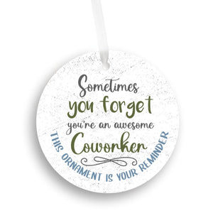 Funny Christmas Ornament for Coworker | Farmhouse World