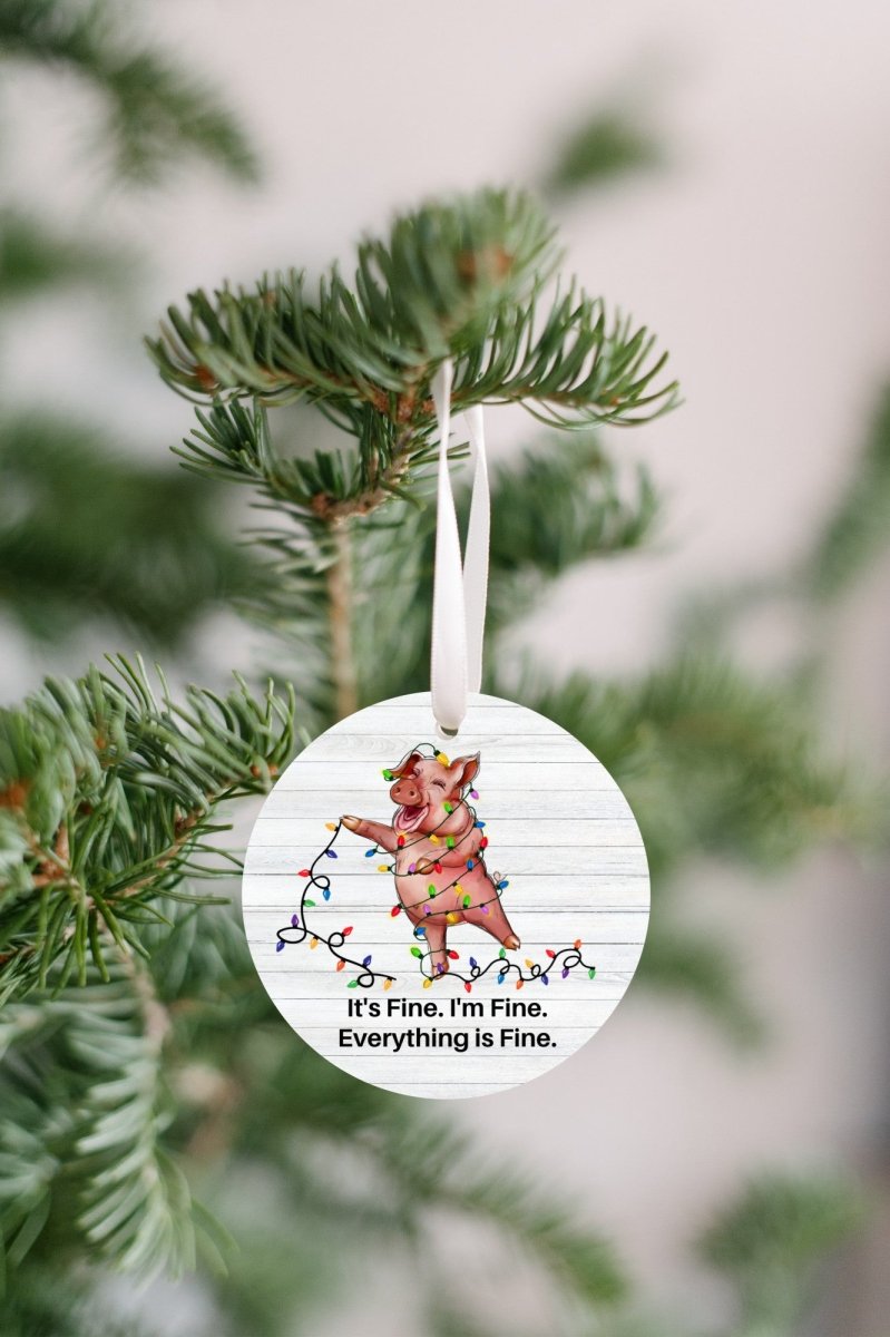 Funny Pig Ornament | Farmhouse World