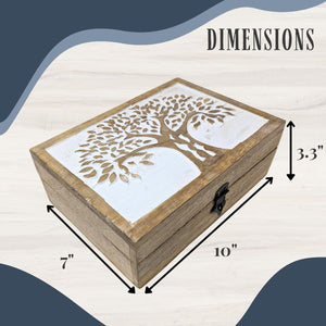 Rustic mango wood jewelry and keepsake box