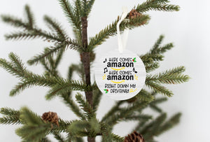funny shopaholic ornament for Christmas tree