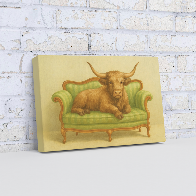 Highland_Cow_on_Sofa_H_Angle_Wall_Mockup.png