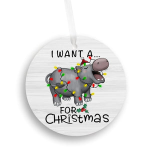 Hippopotamus Christmas Ornament | Farmhouse World