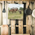 Horses & Barn Canvas Art