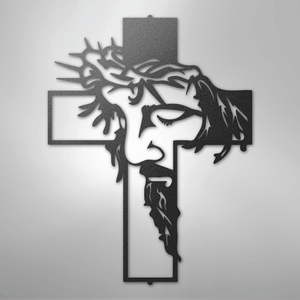 Jesus Cross Wall Art black