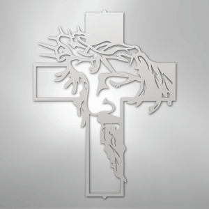 Jesus Cross Wall Art white
