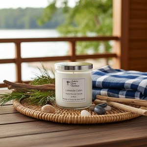Lakeside Cabin 2-Wick Candle | Fresh Air & Amber | Farmhouse World