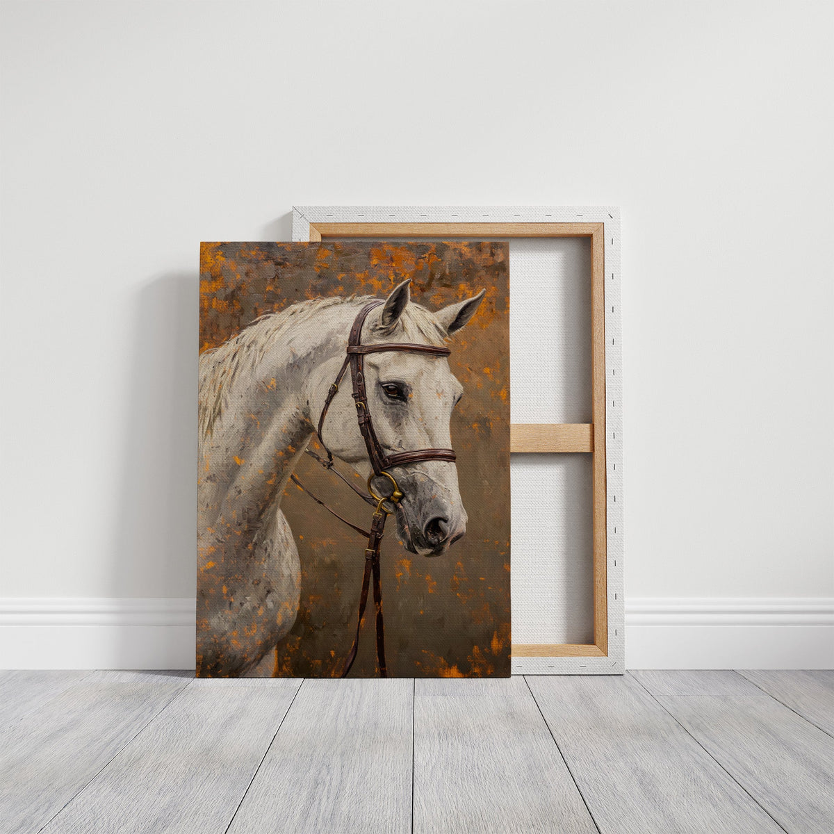 Majestic White Horse Portrait | Western Equestrian Wall Art | Farmhouse World