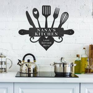 personalized nana kitchen sign with custom name