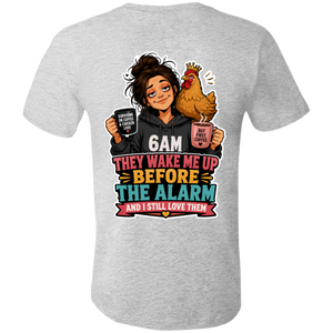Personalized chicken lover shirt with coffee design