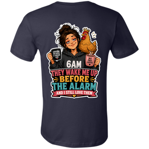 Navy Chicken keeper shirt with custom name