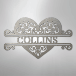 Farmhouse heart metal wall decor sign