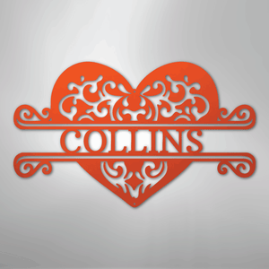 Red Personalized heart sign wedding or anniversary gift