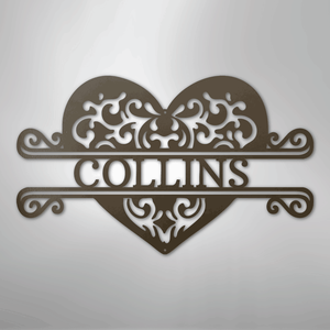 Personalized heart sign wedding or anniversary gift stone color