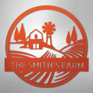 Custom Farm Sign Orange