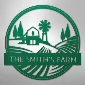 Custom Farm Sign Green