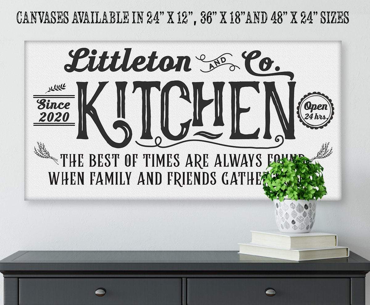Personalized Farmhouse Kitchen Farmhouse Wall Art | Custom Canvas & Print | Farmhouse World