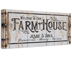 Personalized Farmhouse Wall Art | Custom Canvas & Print | Farmhouse World