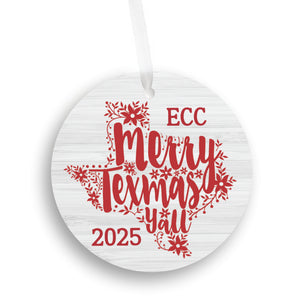Personalized Merry Texmas Y'all Ornament | Farmhouse World