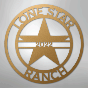 Personalized Star Decor Sign gold