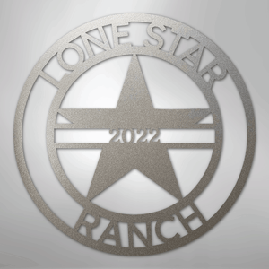 Personalized Star Decor Sign silver