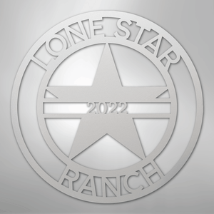 Personalized Star Decor Sign white