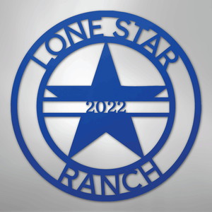 Personalized Star Decor Sign blue