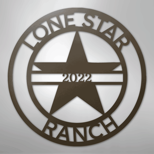 Personalized Star Decor Sign brown