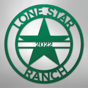 Personalized Star Decor Sign green