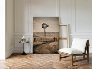 rustic farmhouse windmill artwork for entryway