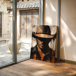modern western cowboy canvas art