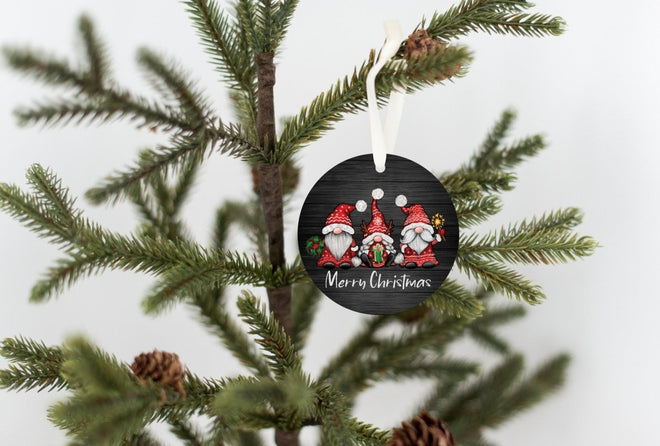 Christmas Gnome Ornament with Black Background - Merry Christmas | Farmhouse World
