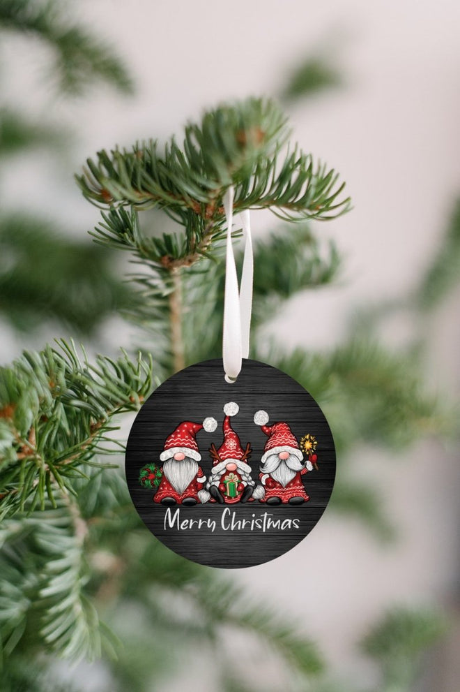 Christmas Gnome Ornament with Black Background - Merry Christmas | Farmhouse World
