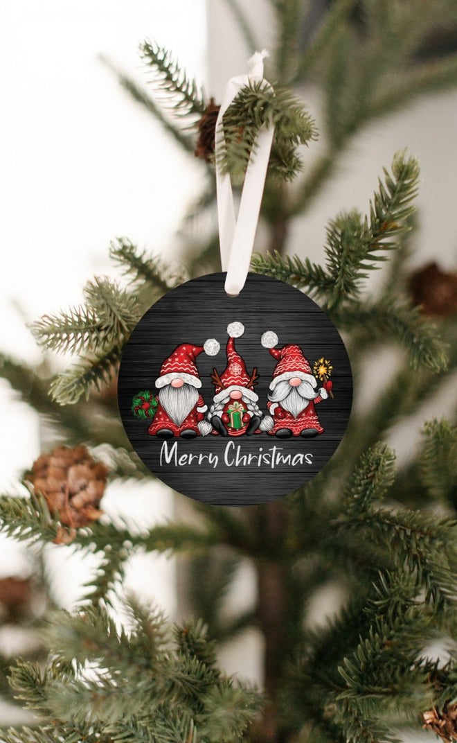 Christmas Gnome Ornament with Black Background - Merry Christmas | Farmhouse World