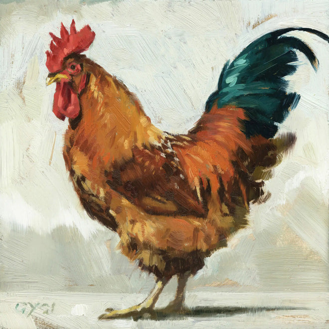 Franklin Delano Roostervelt Rooster Gallery Wrapped Canvas Wall Art - 5" to 14" Sizes | Farmhouse World