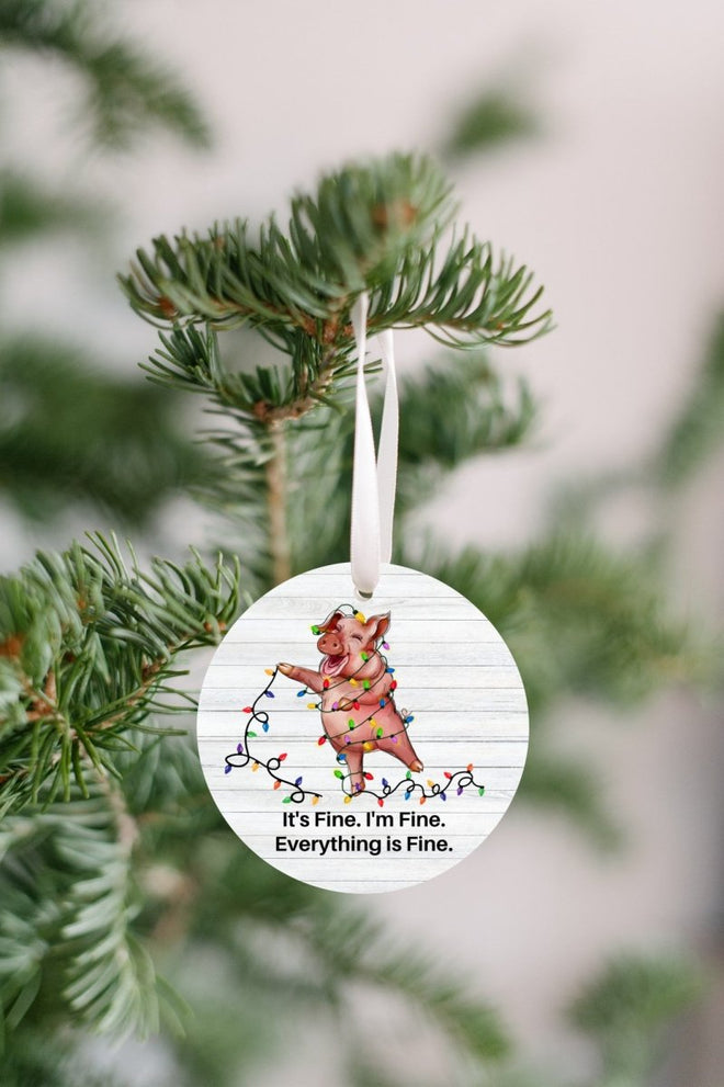 Funny Pig Ornament | Farmhouse World