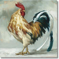 Gregory Peck Farm Rooster Wrapped Canvas Wall Art - 5" to 14" Sizes | Farmhouse World