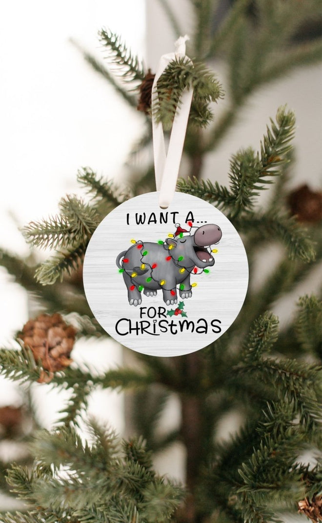 Hippopotamus Christmas Ornament | Farmhouse World