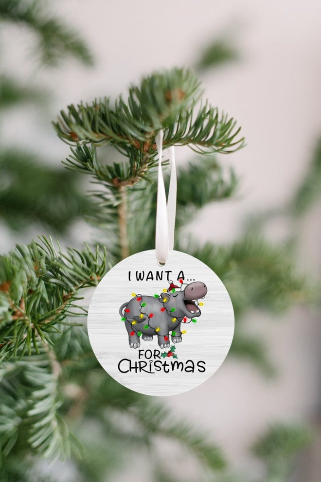 Hippopotamus Christmas Ornament | Farmhouse World