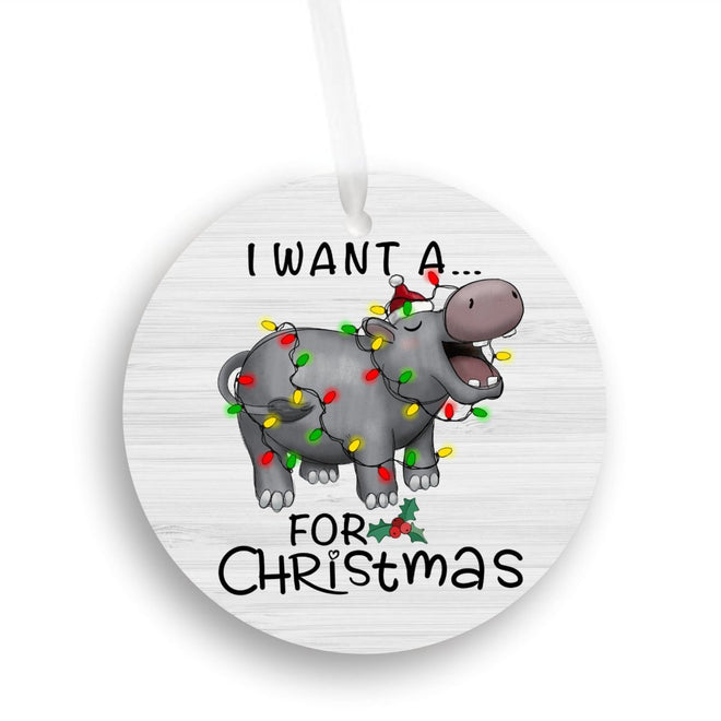 Hippopotamus Christmas Ornament | Farmhouse World