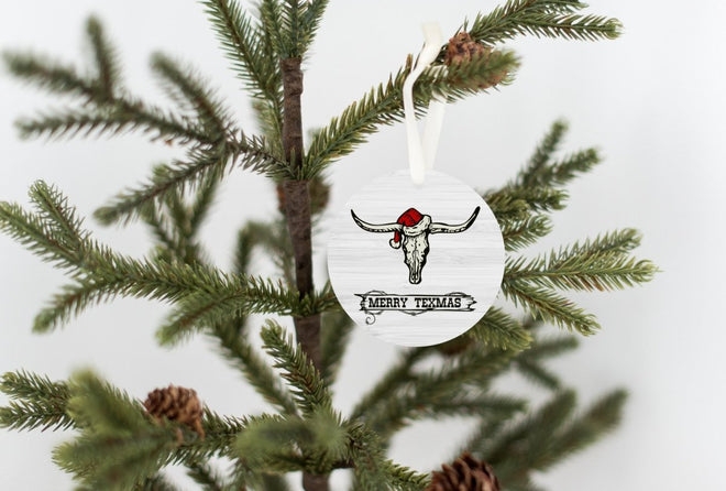 Texas Christmas Ornament - Longhorn Merry Texmas | Farmhouse World