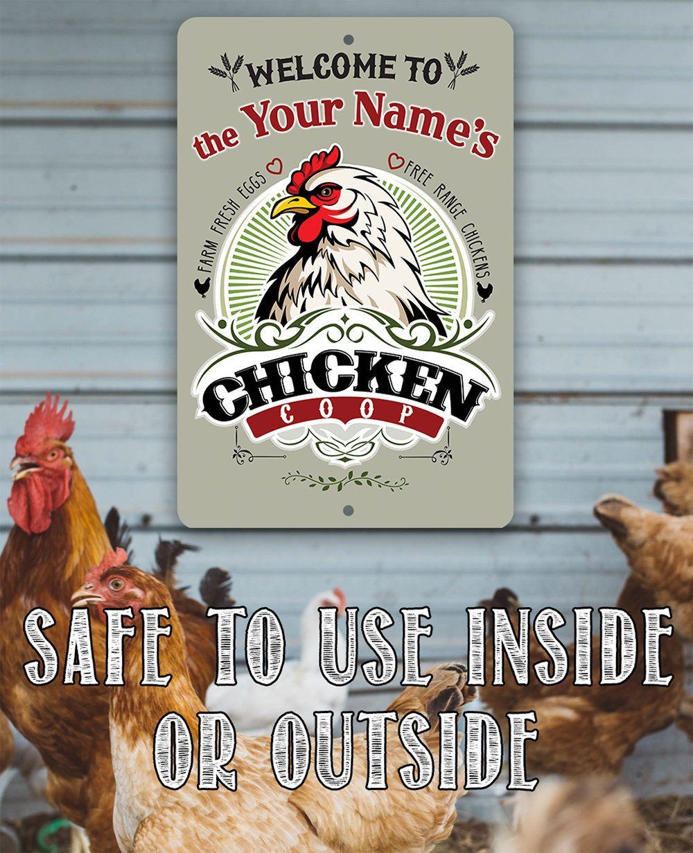 Personalized Chicken Coop Metal Sign | Custom Farm Name